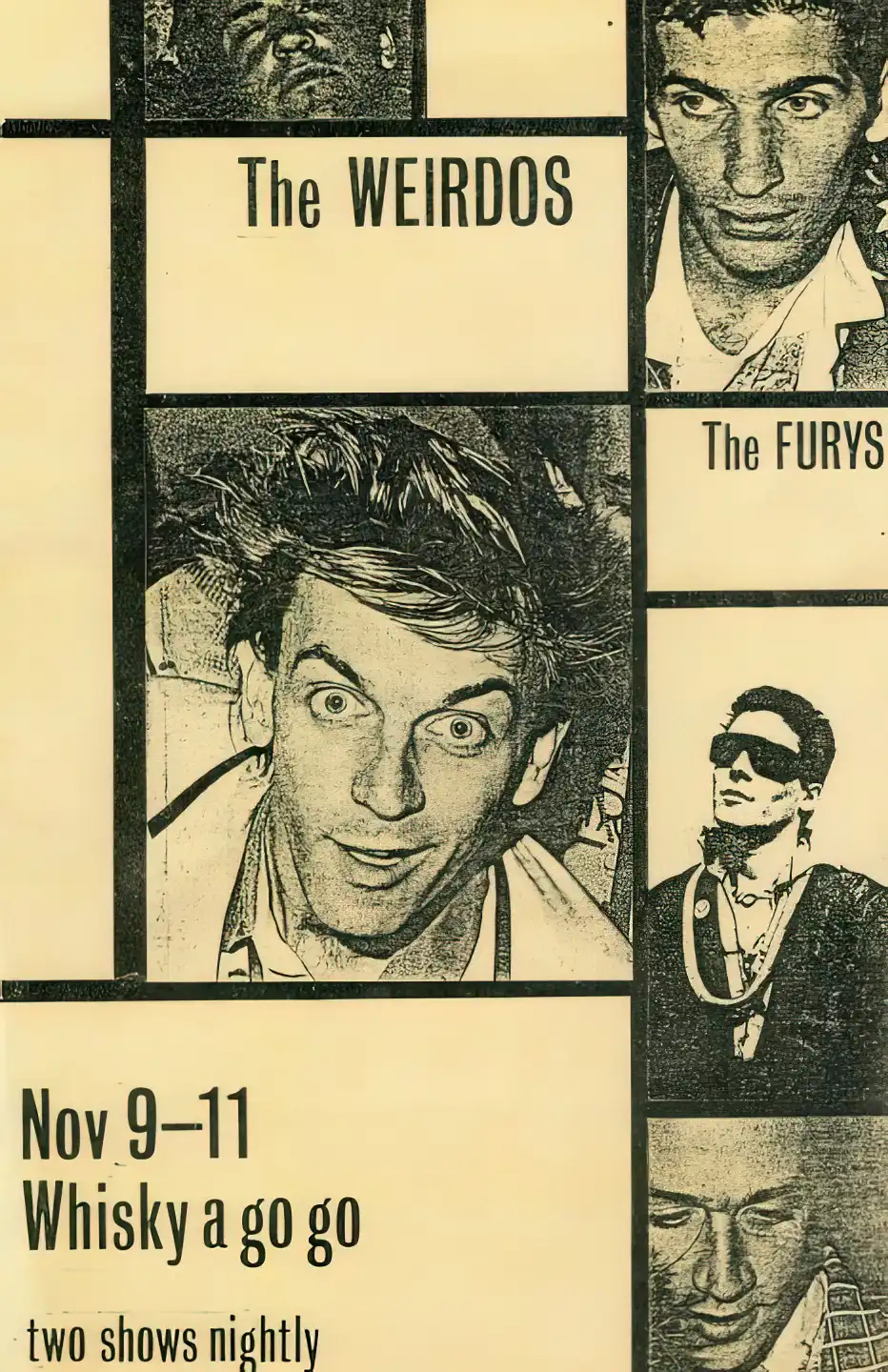 The Furys and the Weirdos at the Whisky, November 9–11, 1978