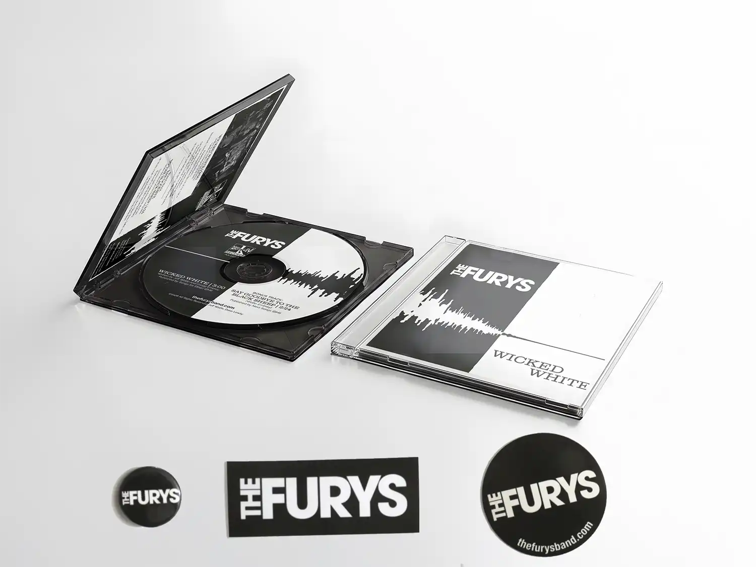 Wicked White CD single with Furys swag