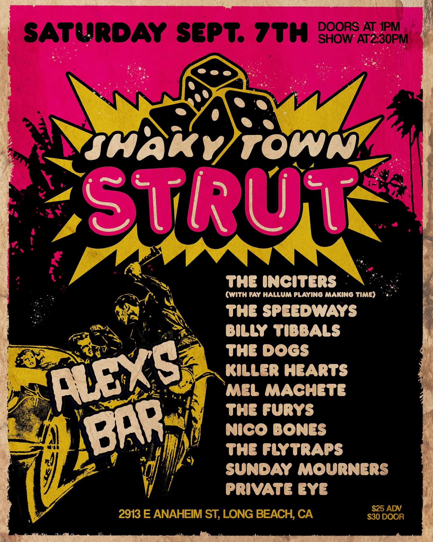 Shaky Town Strut, Friday lineup at Alex’s Bar